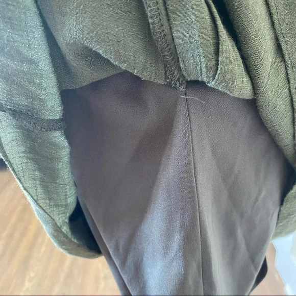 BCX Bohemian Forest Green Layered Dress With Lace Around Waist Midi Size 1 - Picture 10 of 14